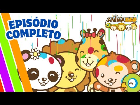 As Cores Sumiram 🔴🔵🟢🟡 | Desenho Animado Educativo ♫ Animazoo Kids 🦁🐼🦒🦜🐵