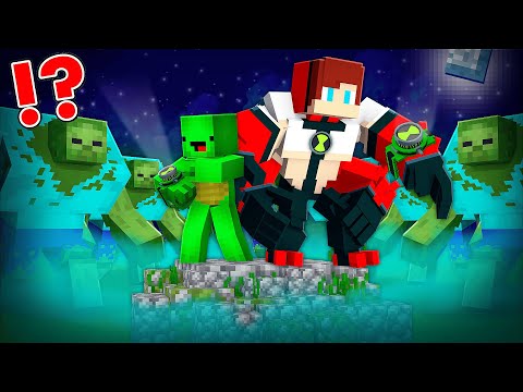 1000 Mutant Zombies vs BEN 10 OMNITRIX in Minecraft - Maizen JJ and Mikey