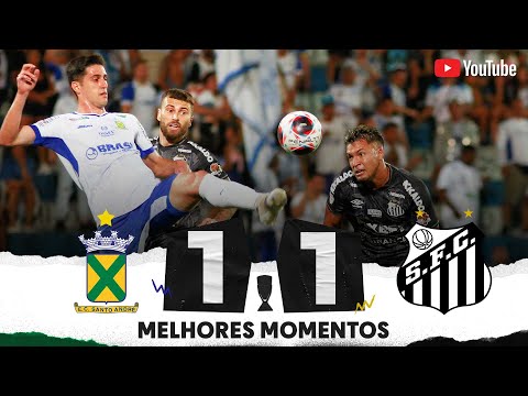 Gols e lances de Santo André x Santos