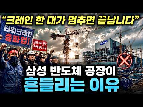 “크레인 한 대가 멈추면 끝납니다” 삼성 반도체 공장이 흔들리는 이유