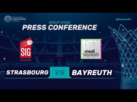 SIG Strasbourg v medi Bayreuth - Press Conference - Basketball Champions League 2017-18