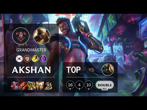 Akshan Top vs Gangplank - KR Grandmaster Patch 11.24