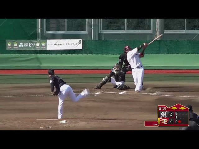 【ファーム】イーグルス・岩見 サード強襲の内野安打で勝ち越し!! 2021/4/22 E-M(ファーム)