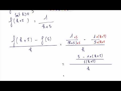 1ère  –Exercice 3b – Dérivée de la fonction inverse
