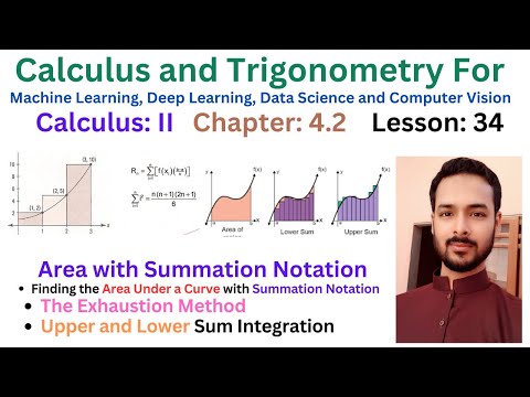 Lesson 34 Area with Summation Notation | The Exhaustion Method | Upper and Lower Sum Integration