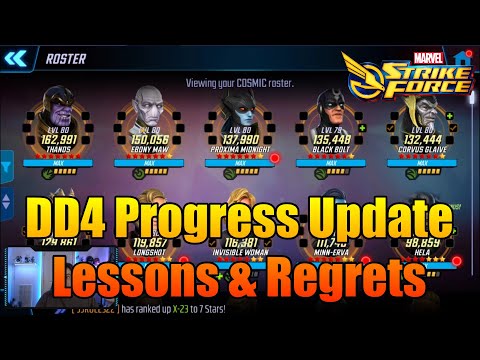 DD4 Progress Update - My Lessons so Far, and Some Regrets - MSF - Marvel Strike Force