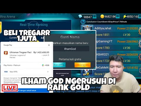 🔴 LIVE ILHAM GOD MERUSUH DI RANK GOLD ULTRAMAN LEGEND OF HEROES