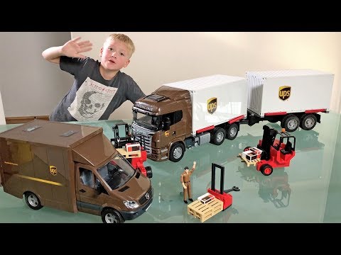 BRUDER toys UPS Container Trucks for CHILDREN!