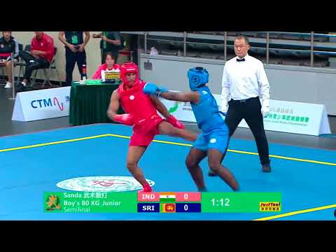 11th Asion junior  wushu championship macou china, ,80kg fight India (vs) shri lanka #wushu #best