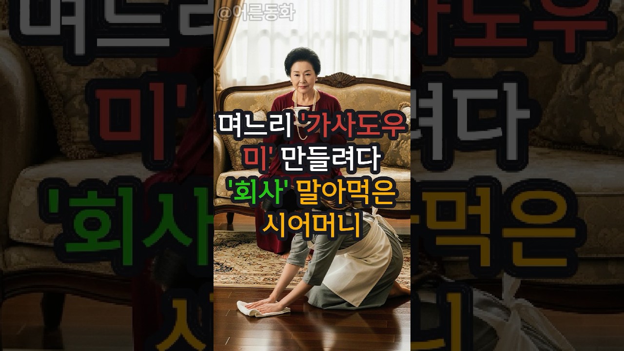 며느리 '가사도우미' 만들려다... '회사' 말아먹은 시어머니 (통쾌) #shorts #shortsviral