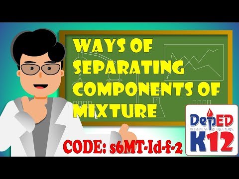 Ways of Separating Components of Mixture  S6MT-Id-f-2