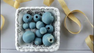 Technique: How to Make HOLLOW Polymer Clay Beads Using Spun Cotton Balls
