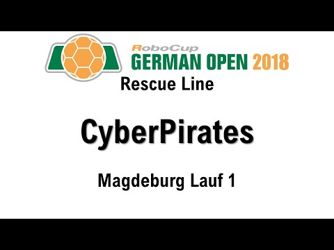 RoboCup German Open Rescue Line - Magdeburg 2018 - Team CyberPirates - Lauf 1
