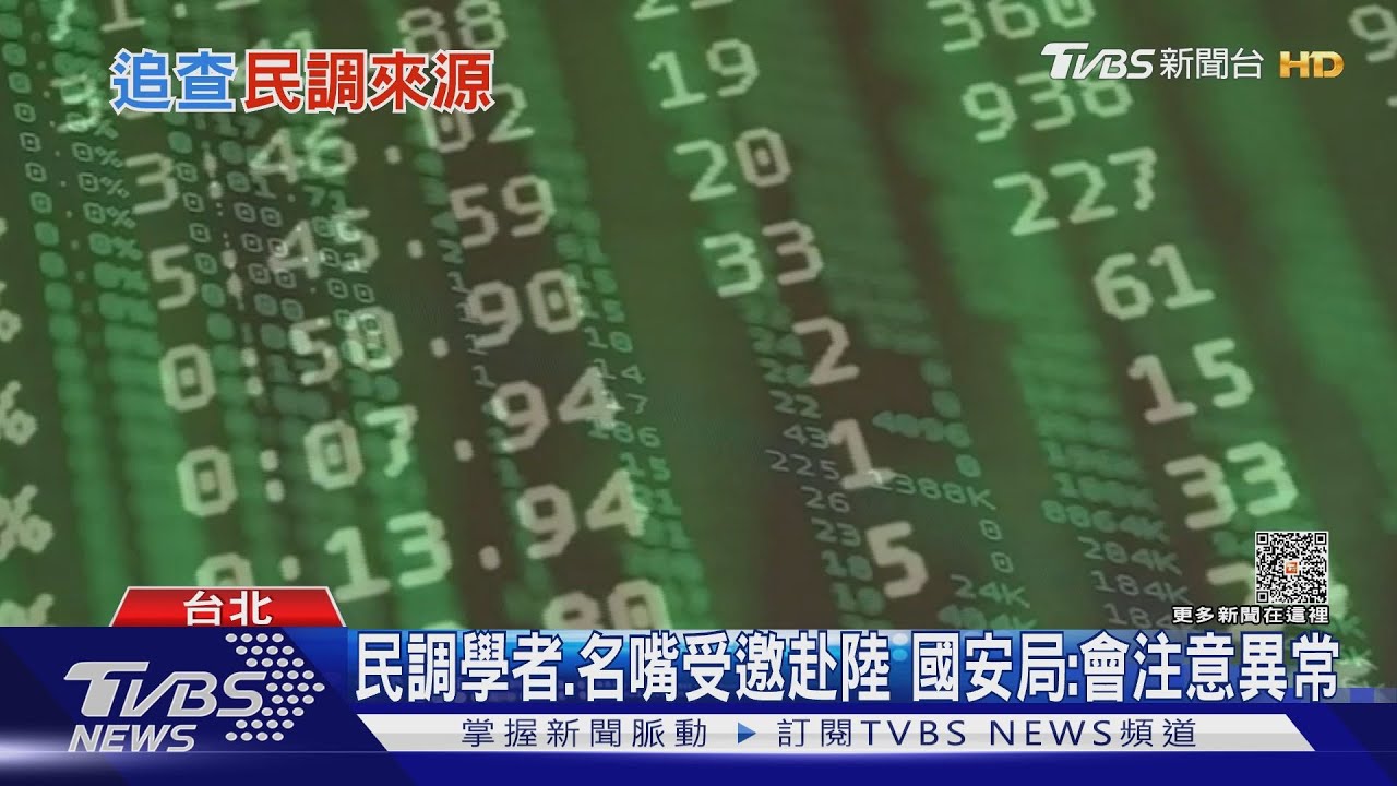 揭民調單位學者受邀赴陸 國安局憂介選:有民調公司資金恐自對岸