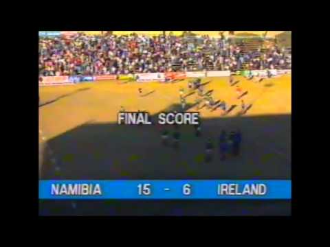 The moment Namibia beat Ireland