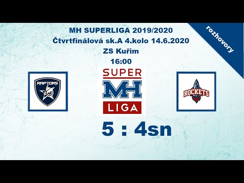 MH SUPERLIGA 4. kolo čtvrt.skupiny A 2019/2020 Raptors vs Rockets 5:4 - rozhovory