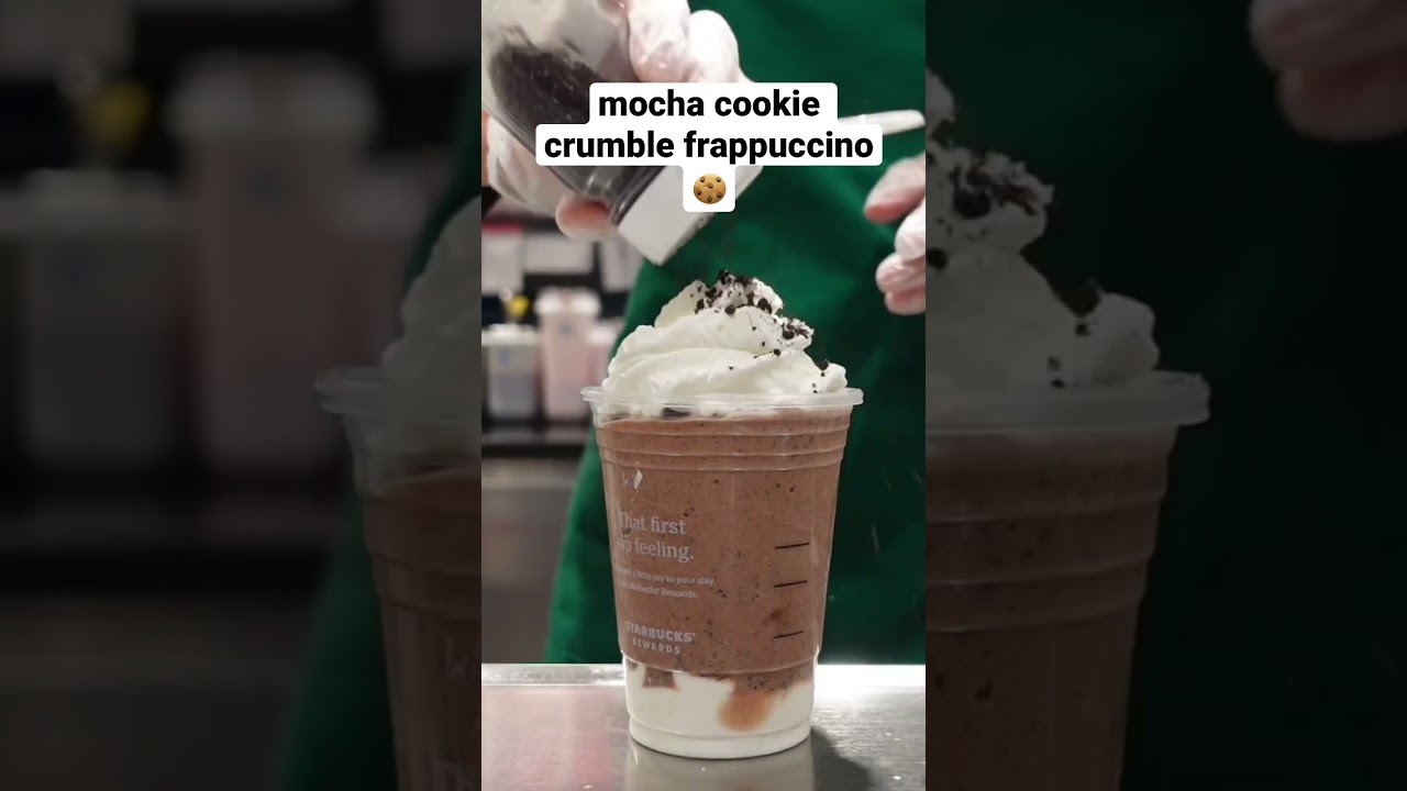 Starbucks Mocha Cookie Crumble Frappuccino🍪 #shorts30 #shorts #asmr