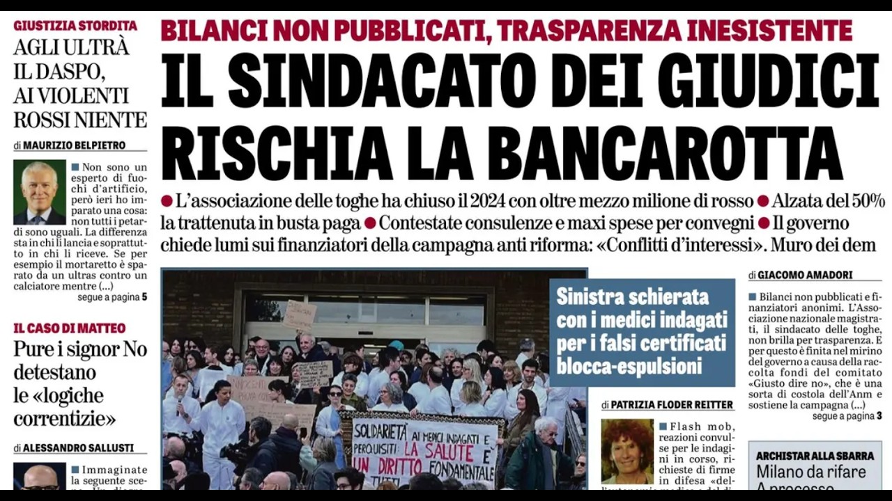 RASSEGNA STAMPA 17 FEBBRAIO 2026. QUOTIDIANI NAZIONALI ITALIANI  PRIME PAGINE DEI GIORNALI DI OGGI