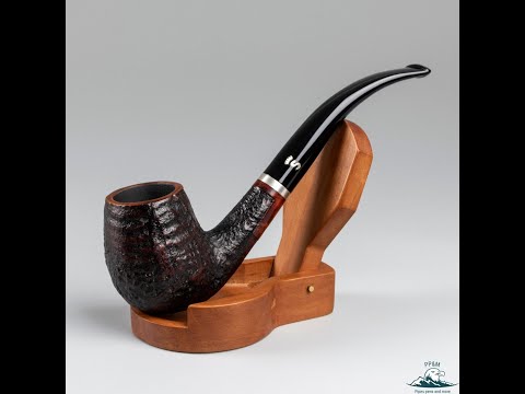 Stanwell Dark Supreme Classic Sandblasted Bent Silver Mounted Ring Grain (83)