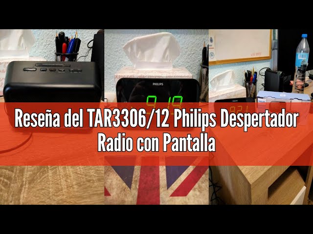 Vídeo relacionado con TAR3306/12 Philips Despertador Radio con Pantalla para la Cabecera, Radio Digital con Doble Alarma, Temporizador para Dormir y Función de Repetición, Negro con Pantalla