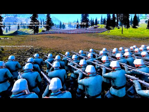 200 German Machine Guns Defends Castle from 30K Romans | UEBS | Ultimate Epic Battle Simulator