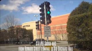 CTA #97 Skokie bus from Howard Street terminal to Old Orchard Mall 3 (04-10-16)