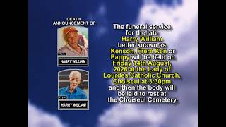 Harry William ~ Short Obituary