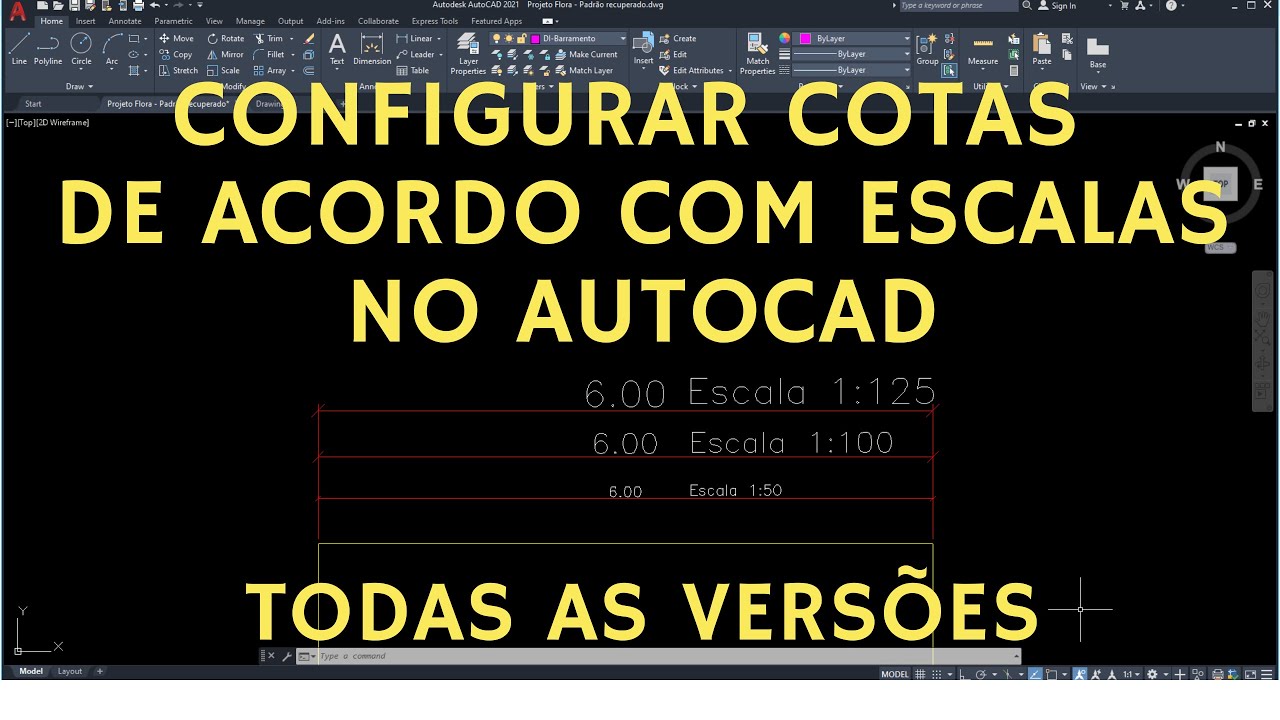Como configurar COTAS no AutoCad - 2021 e outras versões