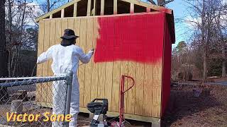 Fast Way to Paint a 12x16 Shed with a Vevor Airless Sprayer (Solo)