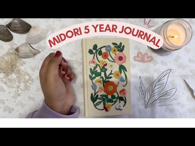 Vídeo relacionado con DESIGNPHIL Midori 12883006 Diario, 5 Años Consecutivos Bordado, Estampado Floral, Beige