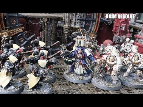 Deathwing vs Fallen w/Black Legion 40k Vigilus Narrative Void Claw Dark Angels vs Chaos