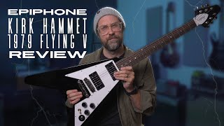 Video thumbnail for Epiphone Kirk Hammett 1979 Flying V Review by Mythos Pedals