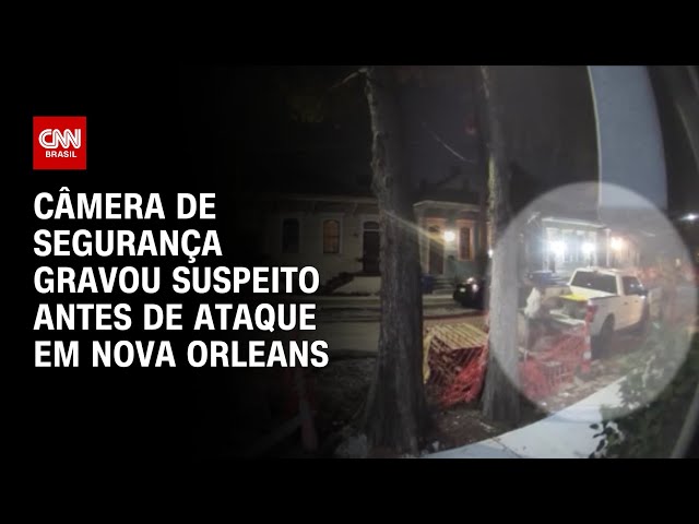 Câmera de segurança grave suspeita antes do ataque em Nova Orleans | CNN NOVO DIA