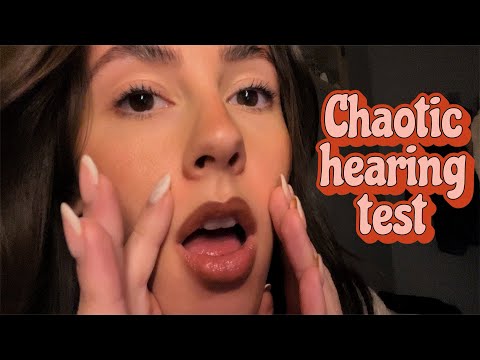 ASMR- Fast chaotic hearing test🧏🏻‍♀️ (custom video for Tom!🤍)