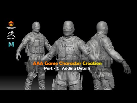 AAA Game Character Creation | Part 2: Adding Details & Refining the Sculpt (ZBrush Timelapse)