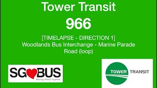 [Timelapse] Tower Transit Service 966 - Direction 1 (SMB3166X - MAN NL323F A22: Euro 5)