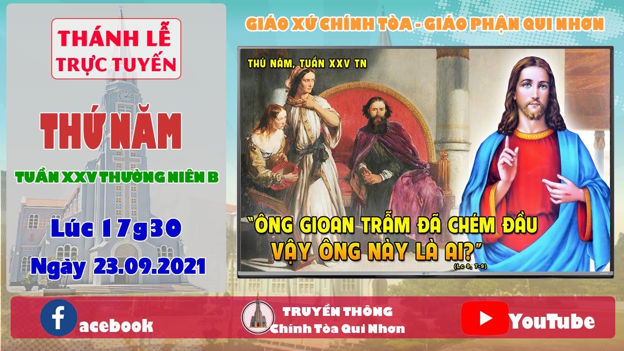 Trực tuyến Thánh lễ Thứ Năm, tuần XXV TNB, 23.09.2021