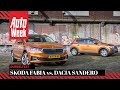Skoda Fabia vs. Dacia Sandero - AutoWeek Dubbeltest - English subtitles