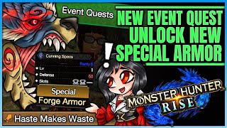 NEW RISE EVENT QUEST - Unlock New Special Armor + Layered Armor - Breakdown - Monster Hunter Rise!