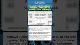 Presiden Prabowo Ucapkan Duka Cita 3 Prajurit TNI via Instasory, Pengamat: Tak Punya Empati