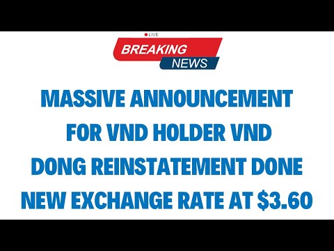 Veitnamese Dong | Good News For VND Holders VND RI Done At $3.60 | VND News today 2024