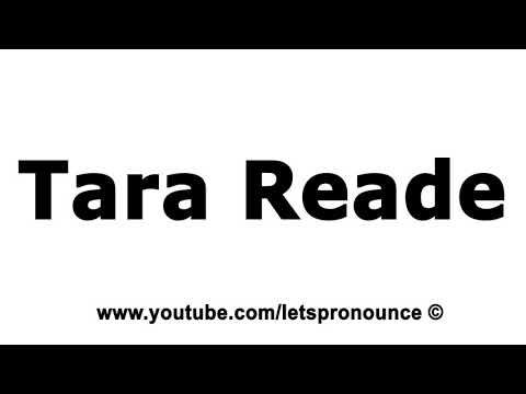 How to Pronounce Tara Reade