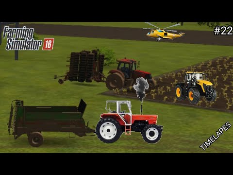 Spreading MARNURE and plowing the field hard work | Animals on Farming Simulator 16|Episode 22