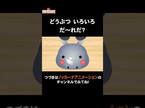 サングラスをかけている動物はだ〜れだ？#nokkanaanimation #ノッカーナアニメーション #知育アニメ #shorts
