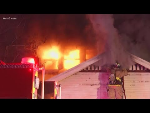 Firefighters have a difficult time putting out fire north of downtown