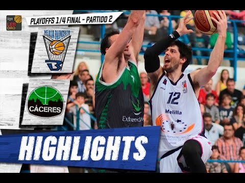 Highlights Club Melilla Baloncesto vs Cáceres P. Humanidad (1/4 Playoffs - J2)