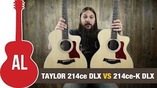 Video thumbnail for Taylor 214ce DLX vs 214ce-K DLX Comparison by Acoustic Letter