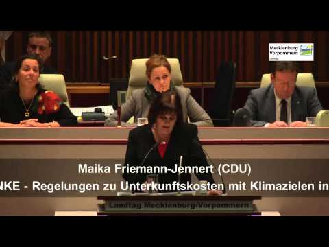 30.01.2014, Maika Friemann-Jennert, CDU-Fraktion, Landtag M-V, Debatte zu Kosten der Unterkunft