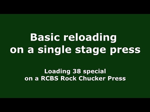 Basic Reloading - reloading 38 special on a single stage press