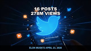 Elon Musk's 16 Posts on April 23rd — 278 Million Views in One Day